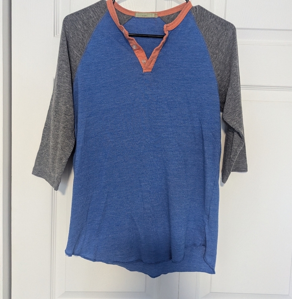 Vintage Ringer Raglan Henley - Picture 1 of 3